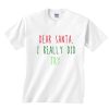 Dear Santa I Really Did Try T-shirts