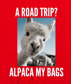 Red 2 244x287 Alpaca My Bags Men and Women Fashion Custom Tees