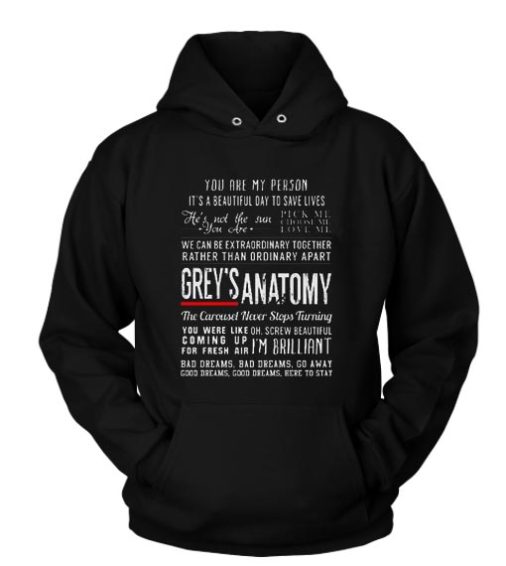Greys Anatomy Quotes Custom Hoodies Quote