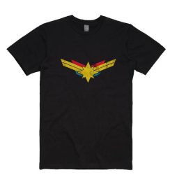 Captain Marvel Retro Distressed Logo T-shirt