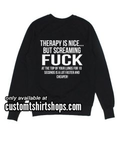 Therapy is Nice Funny Sweatshirts