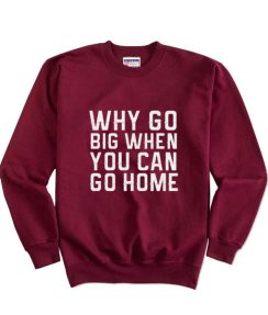 Why Go Big When You Can Go Home Sweatshirts