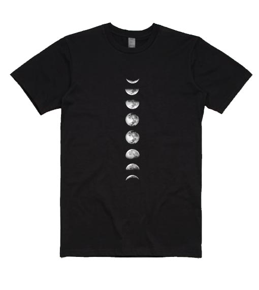 Moon Phases Print T-shirt