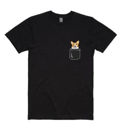 Best Tee Shirt Corgi Cute Puppy In Pocket Funny Dogs