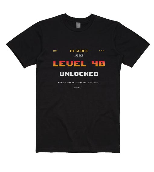 Level 40 Unlocked 1982 Retro Arcade 8 Bit