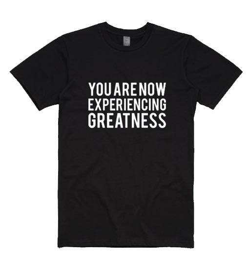 You Are Now Experiencing Greatness