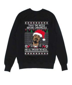 Ugly Christmas Sweater Snoop Dogg 'Twas The Nizzle Before Chrismizzle